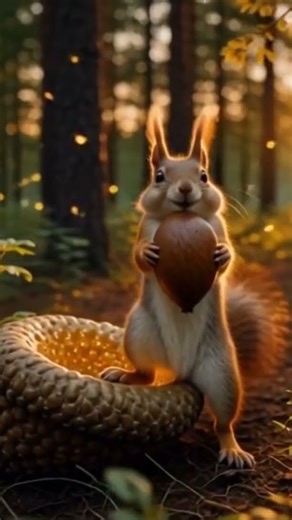 🐿️ Happy Squirrel Finds a Magic Acorn | Cute Animation