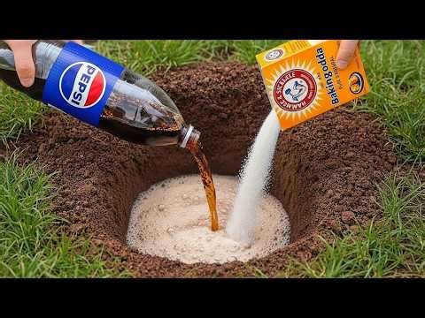 Pour Pepsi + baking soda Into a Hole… What Happens Next Will Shock You! | Creative Tricks