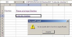 Cómo solucionar al error al abrir hipervinculos en excel