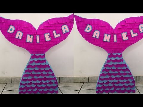 Como hacer una piñata de cola de sirena