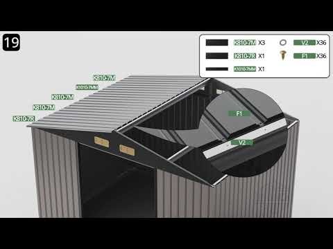8x10 Metal Tool Room Installation Animation 1