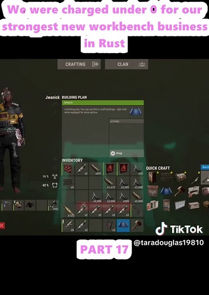 We were charged under 0 for our strongest new workbench business in Rust (17)