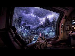 Cozy Alien Thunderstorm on an Unknown Planet | 8 Hours of Pod Sleep (4K No Ads)