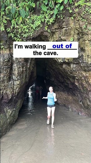I'm walking ____ the cave! | English Prepositions #grammar #english #englishgrammar #prepositions