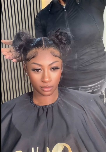 Frontal Double Bun Hairstyle Tutorial