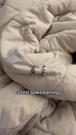 Cute Silver Spike Hoop Earrings – Stylish Everyday Jewelry