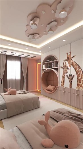 KARIM ELTAHER DESIGNS | Design of girls bedroom 🩷🤍✨.. #viral #reels #instagood #amazing #art #design #decor #interiordesign #lifestyle #happy #instagram #baby... | Instagram