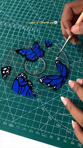 1.2K views · 11 reactions | Diy cd art Used: Fevicryl acrylics Stationerie brushes From @artikate.official #cdart #cdpaintingart #cdpainting #butterfly #butterflypainting #instagramreels #explore #explorepage #artideas Aesthetic Pinterest art ideas , diy projects , cd painting, trending butterfly blue | Grishma Bhushan | Facebook