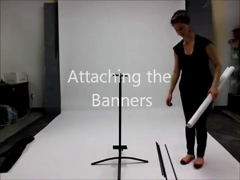 Pop Up Banner Stand | Height Adjustable, Includes Carry Case