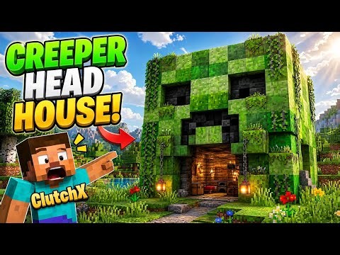 Every Minecraft Player Should Build This Creeper Head House! 🔥