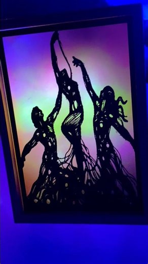 Satisfying Art ASMR: Crafting a 3D Silhouette Box #diy #art #dailyshorts
