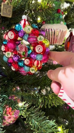 Raz Eric Cortina 4" Reflector Wreath Glass Christmas Ornament 4553134