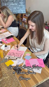 I had no idea people were still into calligraphy. The @sipandscript classes go anywhere in the city and suburbs. In 90 minutes you can write your gossip column a la Lady Whistledown from “Bridgerton” ✒️#anabelaval #aroundtown #caligraphy #classes #activities #thingstodo #chicago | Ana Belaval