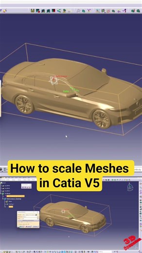How to scale meshes #catiav5 #3ddesign #cadsoftware #cadsoftware #productdesign #cad #3dgenerativeai