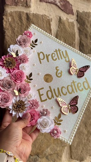 Pretty & Educated #gradcaptopper taking orders 🎓 #classof2026 #grad | grad cap