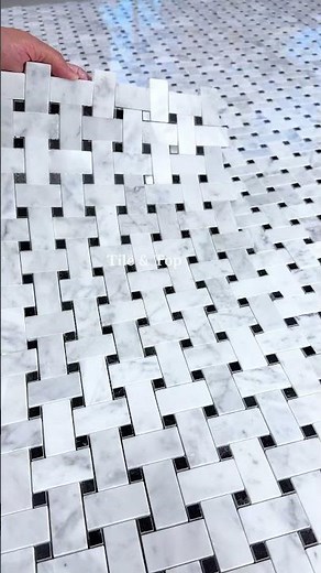 Basketweave Porcelain Mosaic Tile — Timeless Elegance for Luxurious Interiors#mosaictile #funny