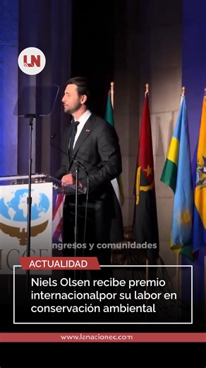 🔴 #ATENCION⁠ El Teddy Roosevelt International Conservation Award fue otorgado al presidente de la Asamblea, Niels Olsen, destacando su liderazgo en iniciativas ecológicas y sostenibles. | La Nación Ec