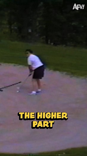Sand trapped! ⛳🫠 #afv #golf #fail #sports #90s #throwback | AFV Classics