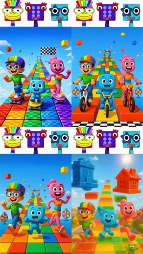 Incredibox Sprunki Oc seven six five numberblocks from blocks falling, chaos everywhere, lava