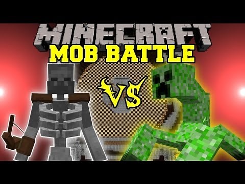 MUTANT SKELETON VS. MUTANT CREEPER - Minecraft Mob Battles - Mutant Creatures Mod Battle