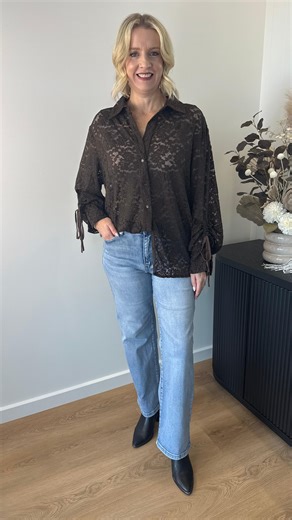 🤎🤎 Demi Lace Shirt in rich chocolate brown — the perfect mix of soft stretch lace and effortless style. Featuring side splits, elastic cuffs with adjustable gathered sleeves, and a sheer finish for that feminine touch. So chic layered over a cami or bralette! ✨ Shop now ->https://www.cloque.com.au/products/demi-lace-shirt-coco | Cloqué Boutique