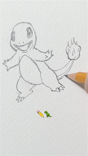 Easy Draw Pokemon Charmander ✏️ #drawing #art #pokemon #charmander
