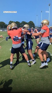 Navy football player Chreign LaFond celebrated with his teammates when he learned his sister Thea had won gold in the triple jump while representing Dominica, earning the country's first Olympic medal. 🏅 https://trib.al/5D4f8XX | Good Morning America