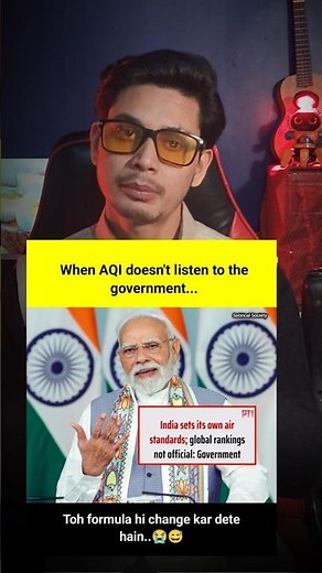 India Set Own Air Quality Standered 🙄 #airqualityindex #shorts