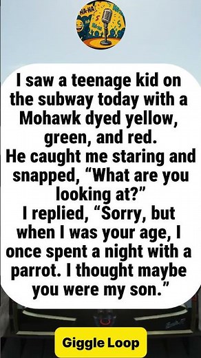Man Mistakes Teen With Mohawk For His Possible Parrot Son#funny #joke #humor
