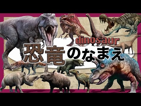 【子供向け 恐竜アニメ】きょうりょうの名前 リアルな恐竜 大集合◎ティラノサウルスやトリケラトプスなど人気の恐竜18種が登場 英語の名前付き dinosaur 子供が喜ぶ 恐竜動画
