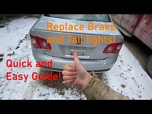 How to change brake light tail light bulbs VW Jetta MK5 05 06 07 08 09 10 11