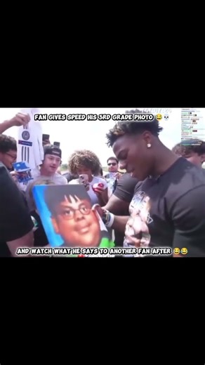 Fan gives speed 3rd grade photo, then speed does what?! 😲 #ishowspeed #shortsfeed #shorts