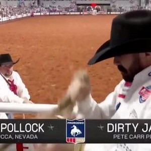 13K views · 588 reactions | Mitch Pollock set the pace in Fort Worth for Bracket 3 with his 87-point ride on Pete Carr Pro Rodeo’s Dirty Jacket. | PRCA ProRodeo | Facebook