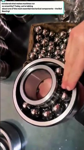 spherical metal balls to reduce friction between moving parts.. educational vidio