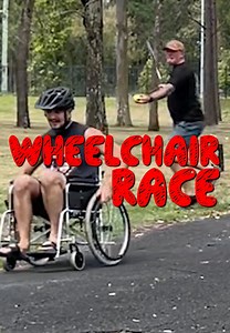 203K views · 7.9K reactions | Wheelchair Race! Mini Game! We race wheelchairs whilst having projectiles thrown and hit at us. Pretty normal day here. Sorry about the ending... Not sure what that was about. #MartyAndMichael #WheelChairRace | University of Marcheal | Facebook
