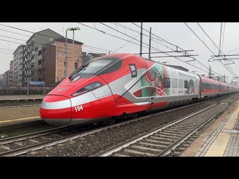 NEXT GENERATION FRECCIAROSSA 1000! Departure at Milano Lambrate with New Motor Sound!