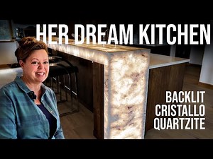 She Chose Backlit Cristallo Quartzite—and It’s Stunning | Precision Countertops