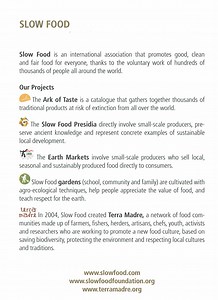 The Slow Food Movement