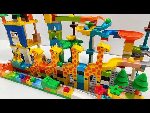 Giant Giraffe Marble Run Adventure – Colorful Interactive Ball Track Playset 🦒🌈