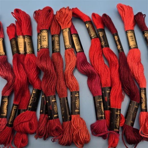 Vintage DMC Red Embroidery Floss Bundle – 6-strand Cotton Thread (NOS) - Etsy