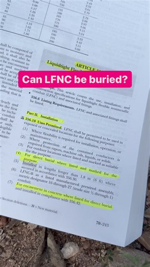 Yes LFNC can be buried, see NEC 356.10(4). | Mike Holt Enterprises