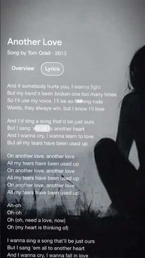 Tom Odell - Another Love (Slowed + Reverb) 🥀✨ | Lyrics