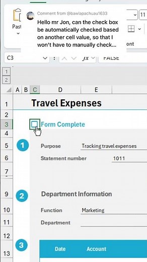 Formulas for New Excel Checkboxes
