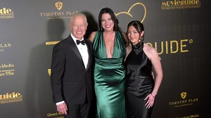 Neal McDonough, Ruve McDonough, London McDonough on the red carpet at the 33rd annual Movieguide Awards