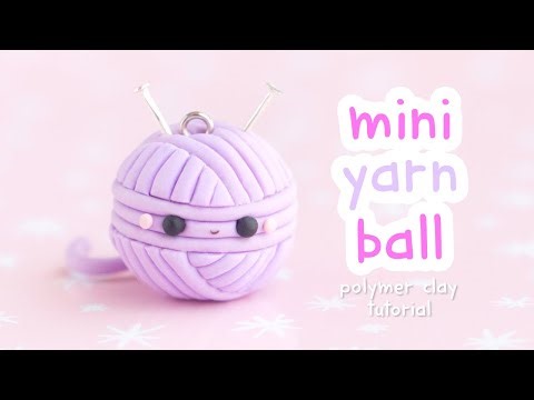 How To Make a Mini Yarn Ball ~ Polymer Clay Charm Tutorial