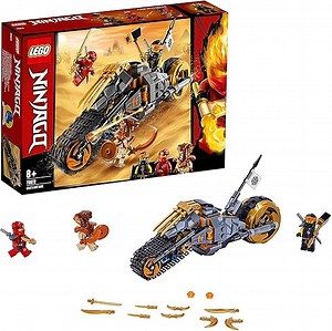 LEGO 70672 NINJAGO Coles Offroad-Bike Ninja Motorrad mit Raupenbändern und 3 Minifiguren, Abenteuerspielzeug für Kinder