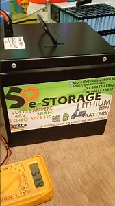 48 volts 30amp 1440WHR EV SCOOTER battery pack #evbattery #battery #48v30ah