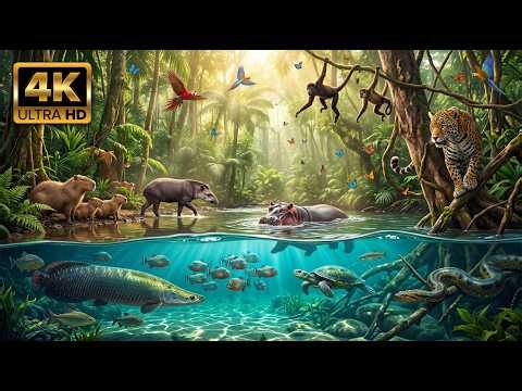 Relaxing Walk in Amazon Rainforest | Forbidden Valley Creatures & Hidden Jungle Wildlife 4K Nature