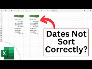 Why Don't My Dates Sort Correctly? | Excel Dates Won't Sort - Oldest to Newest or Newest to Oldest