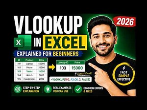 VLOOKUP in Excel Explained (2026) | How to Use VLOOKUP Formula for Beginners